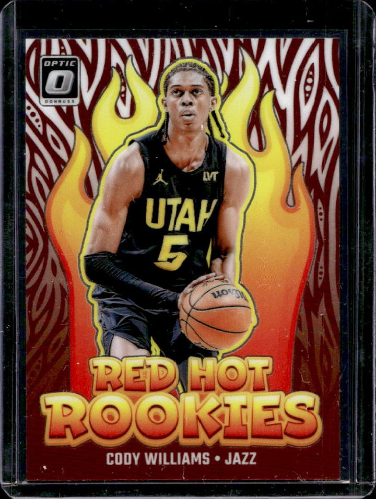2024-25 Panini Donruss Optic Cody Williams Red Hot Rookies Rookie RC #14 Jazz