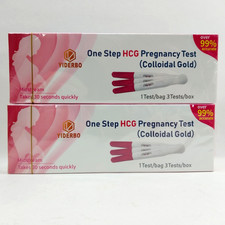 2x One Step HCG Midstream Stick Pregnancy Test, 3 count box expires 11/2027 