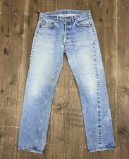 Vintage Levi's 501 Redline Selvedge 70s Made in USA Small e Faded W34 L36