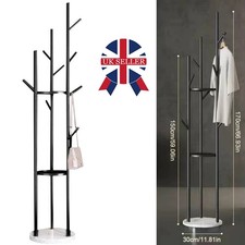 Coat Rack Coat Stand Hall Tree Free Standing Clothes Stand Storage Shelves