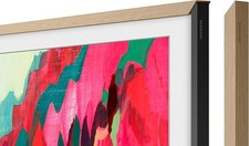 Samsung 65  The Frame Customizable Bezel 2025 Modern Teak VG-SCFF65TKBZA