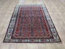 Vintage Worn Hand Made Traditional Oriental Wool Red Rug 250 X 157 CM