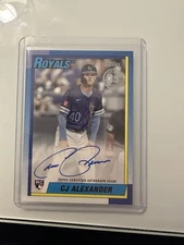 2025 Topps Update Series - 1990 Topps Baseball CJ Alexander Auto RC- Royals 