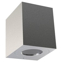 Led Outdoor Wandleuchte Canto Kubi 2, IP44, 12W 3000K 500Lm 2X75°, Edelstahl