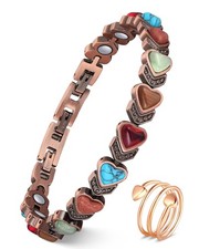 Feraco Copper Bracelets  Rings for Women, Ultra Strength One Size,