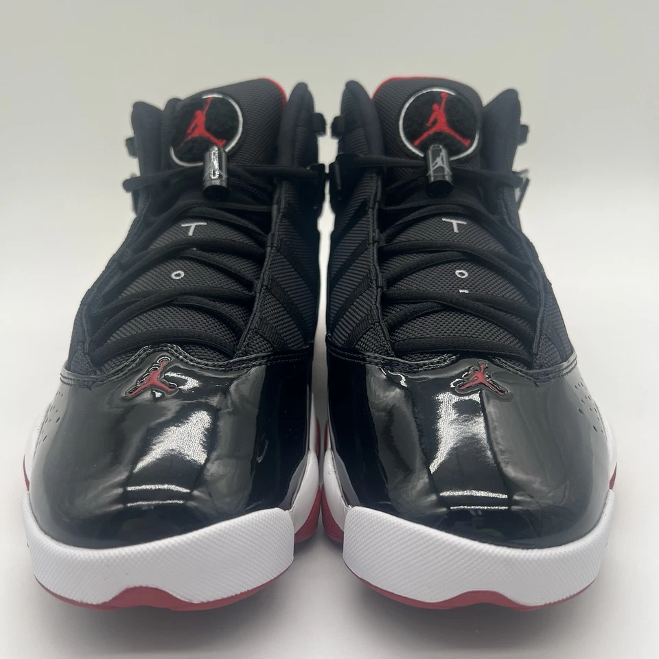 男式 11 码耐克 Jordan 6 Rings 黑色红色白色运动鞋 322992 062 — 第 3/4 张图片
