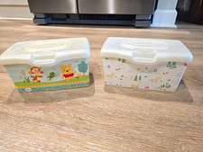 Huggies Disney Baby Travel Wipes Cases Set of 2 Flip-Top Lids White/Multicolor