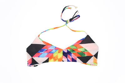 Mara Hoffman 278093 Bright Colorblock Bikini Top size Large