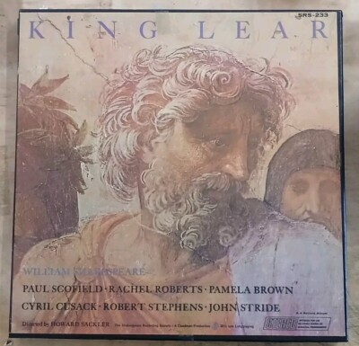 The Tragedy Of King Lear  Shakespeare, Vinyl Record Set 0f 4 W/ Performance Text