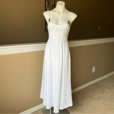 NEW ZARA SWEETHEART NECKLINE DRESS WHITE 2298/170