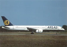 Airline Postcard      ATLAS AIRLINES BOEING 757-225 TC-OGA c/n 22689