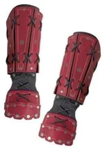 Medieval leather Samurai Arm Bracers Leather armor for LARP Cosplay Costume