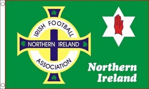GIANT 5FT X 3FT Northern Ireland Football Our Wee Country Green Flag Banner - Picture 3 of 8