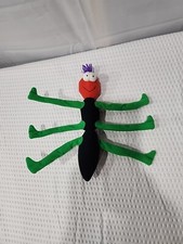 Vntg 1996 Bend Pose Able Plush Bug Toy Concepts Stuffed Insect 6 Legs Wire Kids