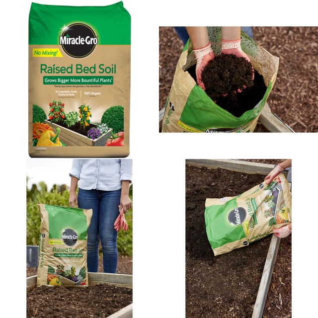 1.5cu.ft Miracle Grow Raised Bed Organic Soil Garden Potting for