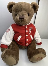 FAO Schwarz Teddy Bear Soft Plush Toy Brown Varsity Jacket 150th Anniversary Bea