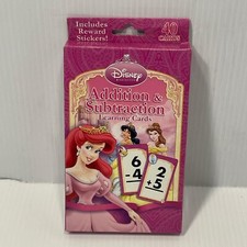 Disney Princess Learning Flash Cards Addition  Subtraction w/ Sticker Sheet
