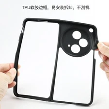 For OnePlus Open, Luxury Crystal Clear Soft Rubber Bumper Anti-slip Cover Case