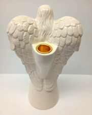 Christmas Angel Ceramic Candle Holder Giftco Inc Detailed 9.5" Tall