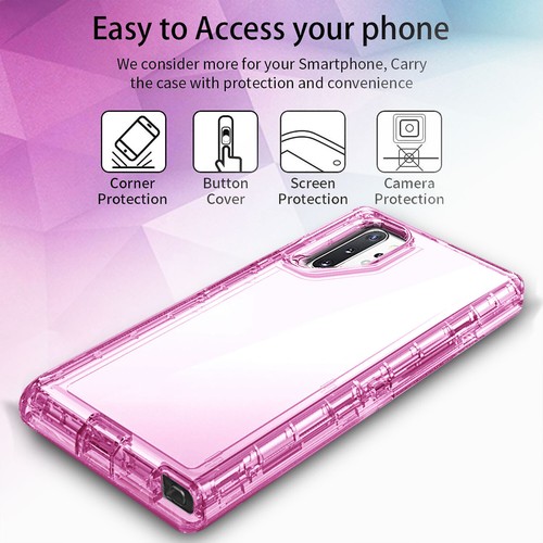 For Samsung Galaxy Note 10 Plus Clear Phone Cover Case + Glass Screen Protector - Picture 61 of 62