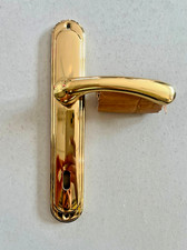 MANIGLIA PORTE INTERNE GHIDINI PLACCA PATENT NICOLE Q8 P90 OLV OTTONE LUCIDO