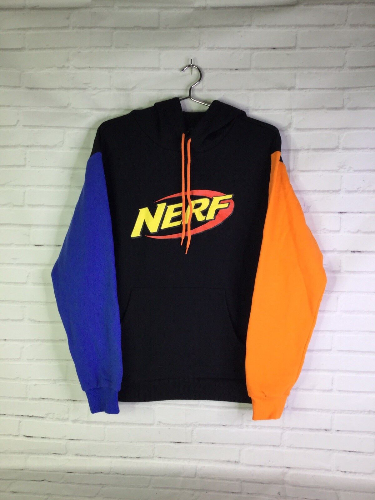 Boy's Nerf Vintage Logo Pull Over Hoodie - Black - Large