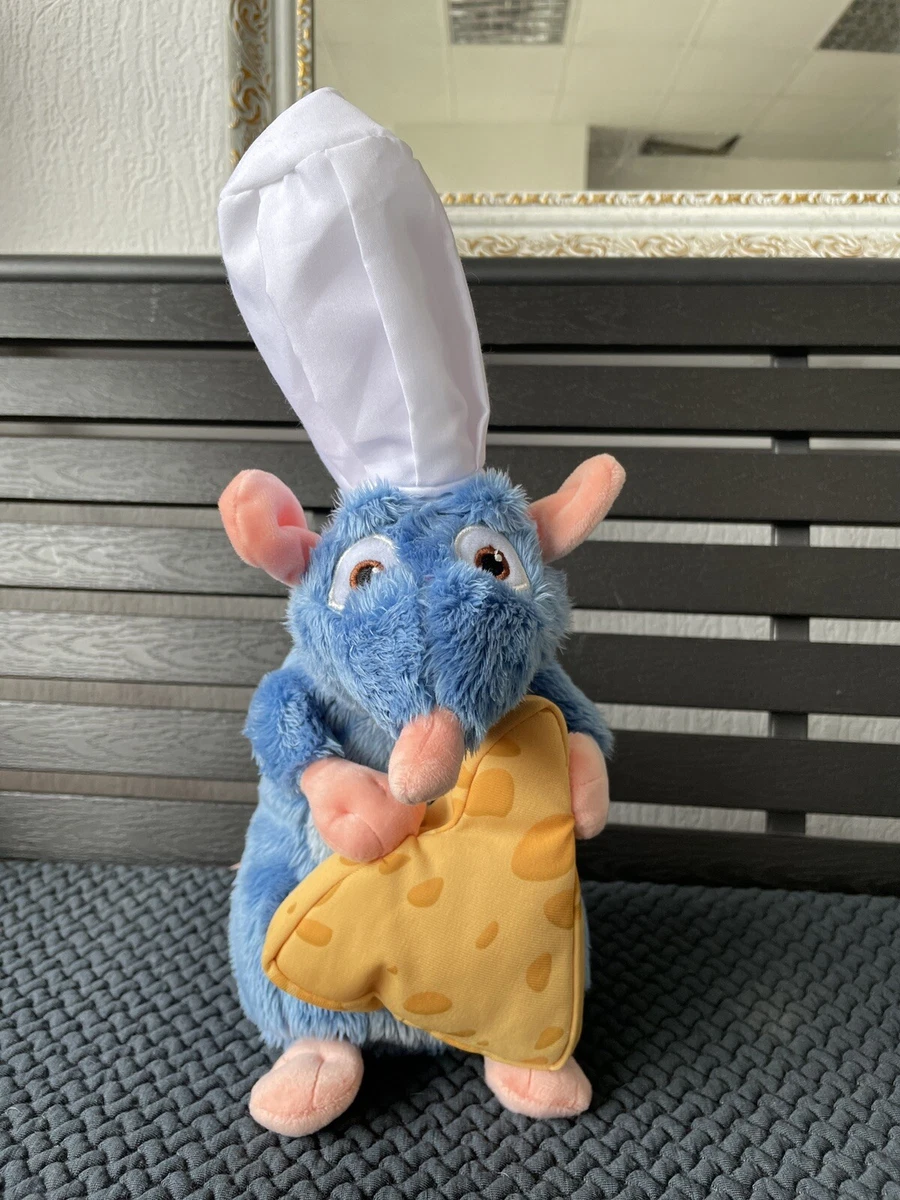 Disney Pixar Blue Mouse With Chef s Hat Ratatouille Holding Cheese