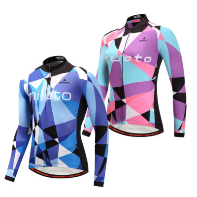 Men's Women's Long Sleeve Cycling Jersey Coolmax Cycle Couple