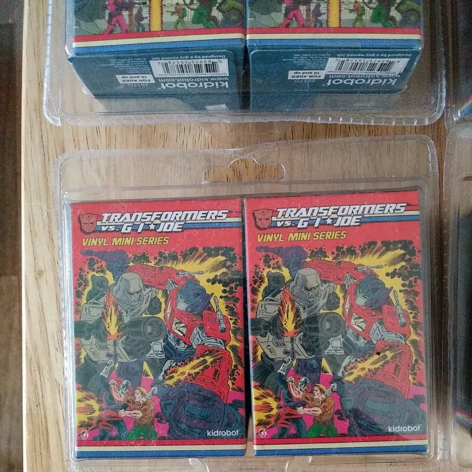 Vinyl Kidrobot Transformers G.I. Joe Lot of 10 New Grimlock Wheeljack Optimus? - Image 3 of 4