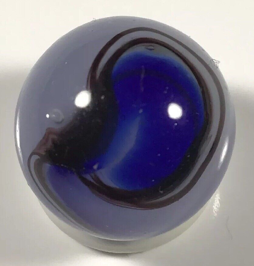 Vintage Akro Agate Blue Oxblood Marble. Inch .63 Nea In Measures depot Selling and selling