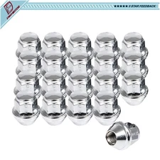 20 Chrome 12x1.5 Lug Nuts For Ford Focus Fusion Ranger Escape Lincoln MKC MKZ