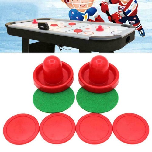 Air Hockey Set Home Table Game Replacement Accessories 2-Pucks 4-Slider Gifts - Photo 6/7
