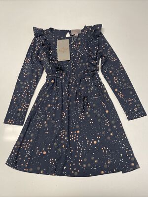 Creamie Dress Girls Size 6 NWT - Jersey Dot Style 821160