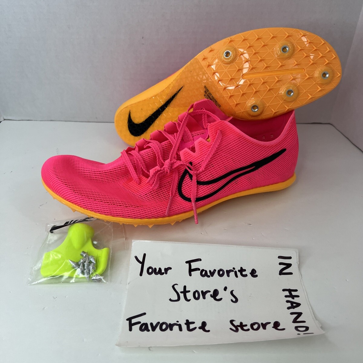 Nike Zoom Mamba 6 Hyper Pink Racing Track Spikes Men\'s Size 10 DR2733 600 Amazon.com | Nike Zoom Mamba 6 Track & Field Distance Spikes  main image 3