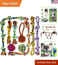 Indestructible Chew Toy Set for Aggressive Medium to Large Dogs - 9 Pack