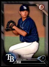 2016 Bowman Silver Paper Chih-Wei Hu 333/499 Tampa Bay Rays