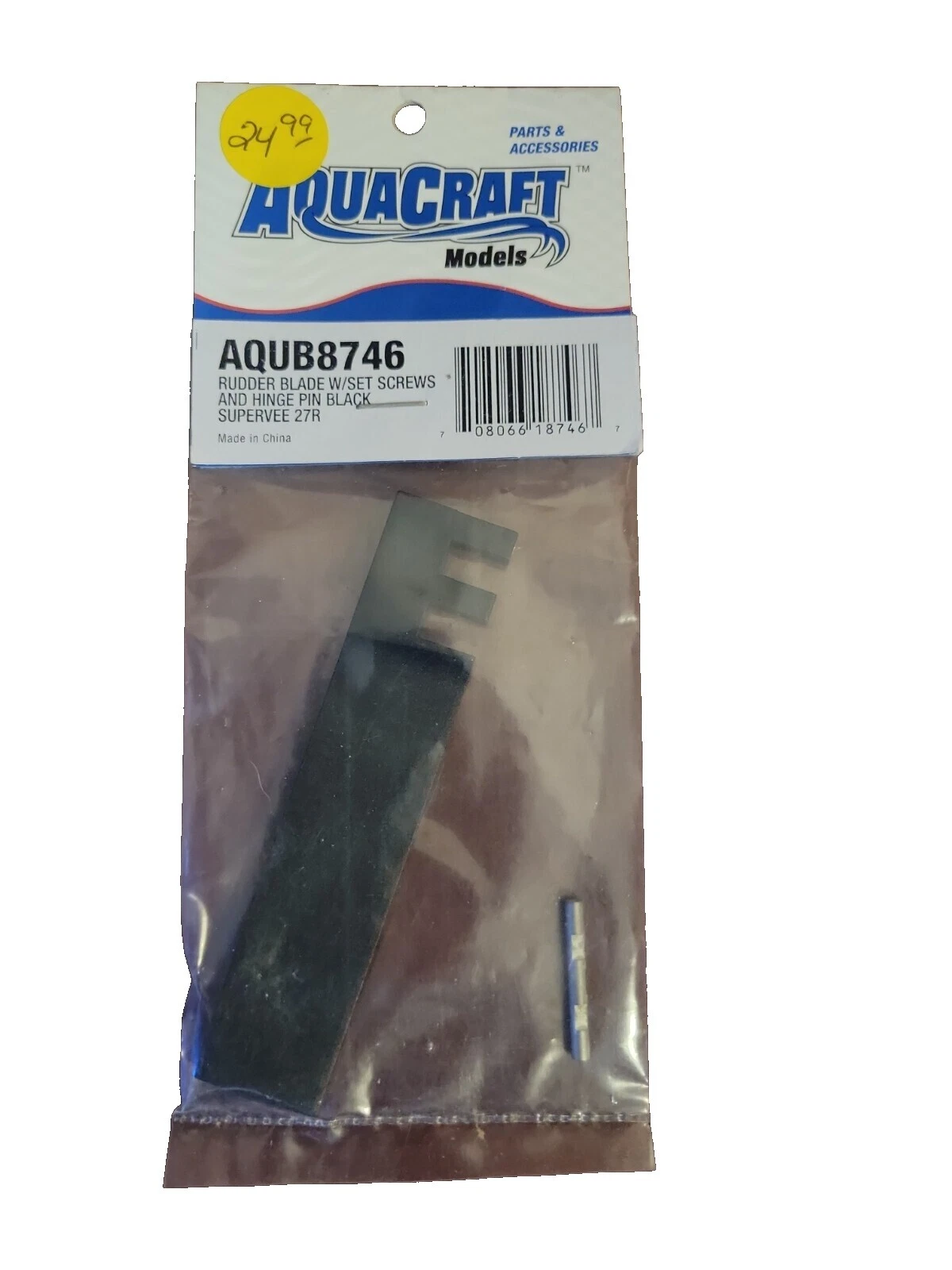 Vehículo AquaCraft negro Hobby RC Modelo cuerpo Timones