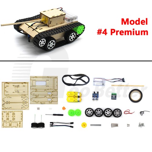 RC Tank Toy Radio Control Model Crawler Vehicle Self-assembly Material Kits DIY - Picture 6 of 6