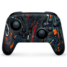 Nintendo Switch Pro Controller Skin Decal Vinyl Wrap - Paint Splatter Swirls