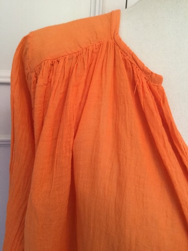 ORANGE, LIGHTWEIGHT SILVER STAR PATTERNED TOP. FARFALLA. ONE SIZE. - Picture 4 of 12