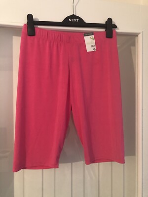 BNWT Ladies Neon Pink Cycle Shorts By Primark (Size M) UK - Main Image