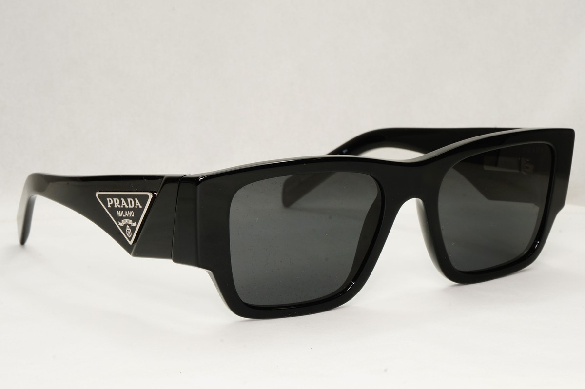 Prada Sunglasses Triangle Black Symbole Logo Square PR10ZS Prada Sunglasses Triangle Black Symbole Logo Square PR10ZS