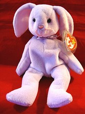 Ty Beanie Babies Floppity, Retired from 1996, P.E. Pellets-Heart Shape Tag Protr
