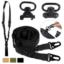 Tactical 2 Point Sling QD Swivel Rifle Adjustable Gun Sling Strap w/ MLOK Swivel