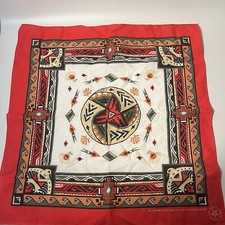 Vtg Wamcraft Native American Southwestern Pattern Bandana Scarf Made in USA 21  