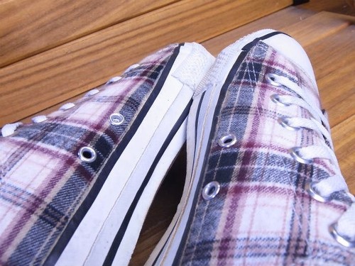 Converse USA Made All Star Low Cut Check Flannel US 7 1/2 Without Box - Picture 11 of 12