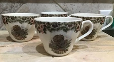 Set Of 4 -Vintage Myott Queen’s Churchill  “ Thanksgiving 🦃 Turkey“ Coffee Cups