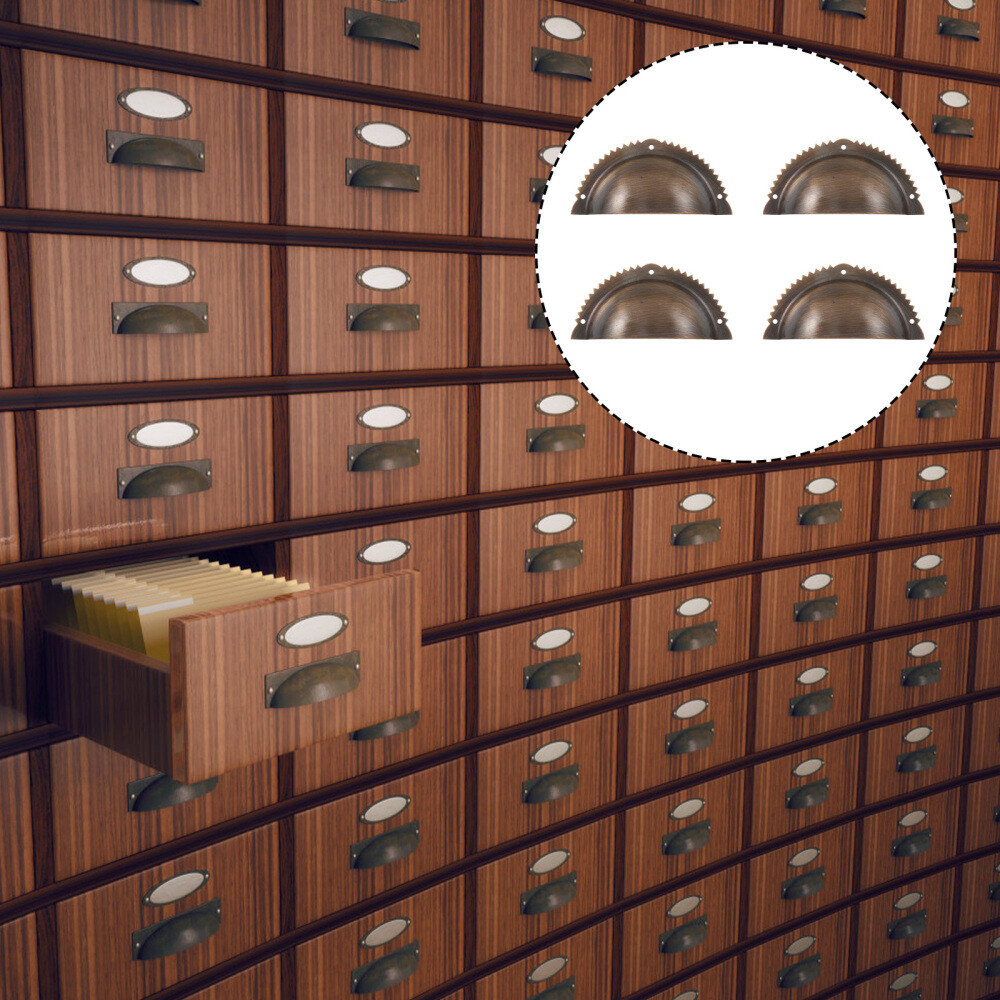 4pcs Shell Shape Knobs Handldrawer Pulls Handles Closet Knobs