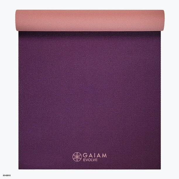 Evolve by GAIAM Berry Reversible Yoga Mat 5mm 68 X 23 WITH A FREE YOGA  STRAP