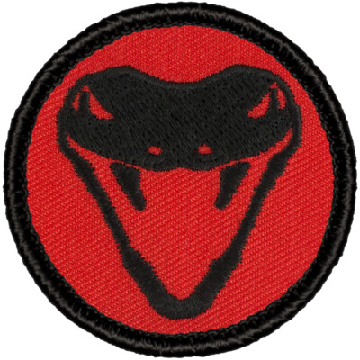 Retro Viper Silhouette Patrol Patch  - 2'' Round Embroidered Patch